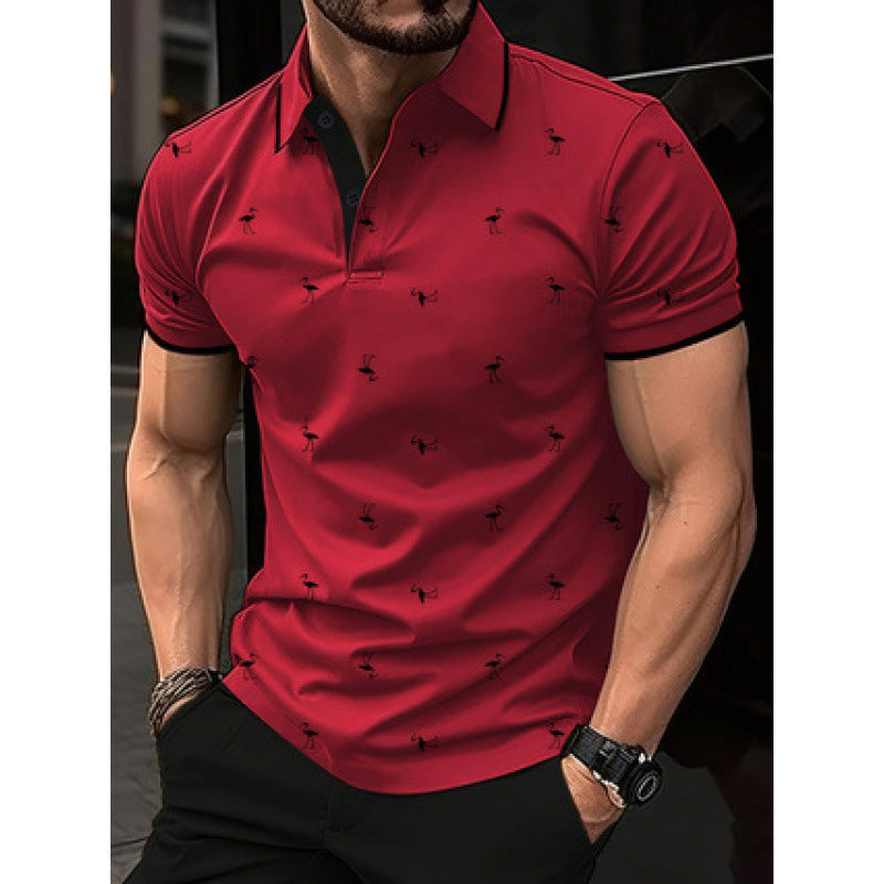 Polo-shirt imprimé de loisirs pour hommes Chic und Stil