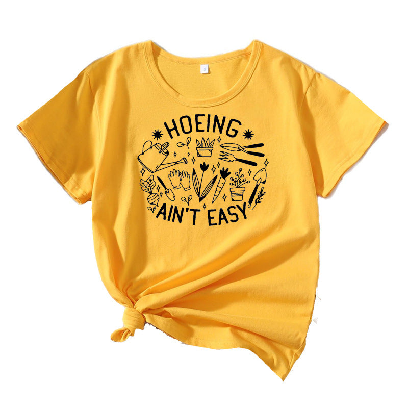 T-shirt humor de jardin décontracté pour dames Chic und Stil