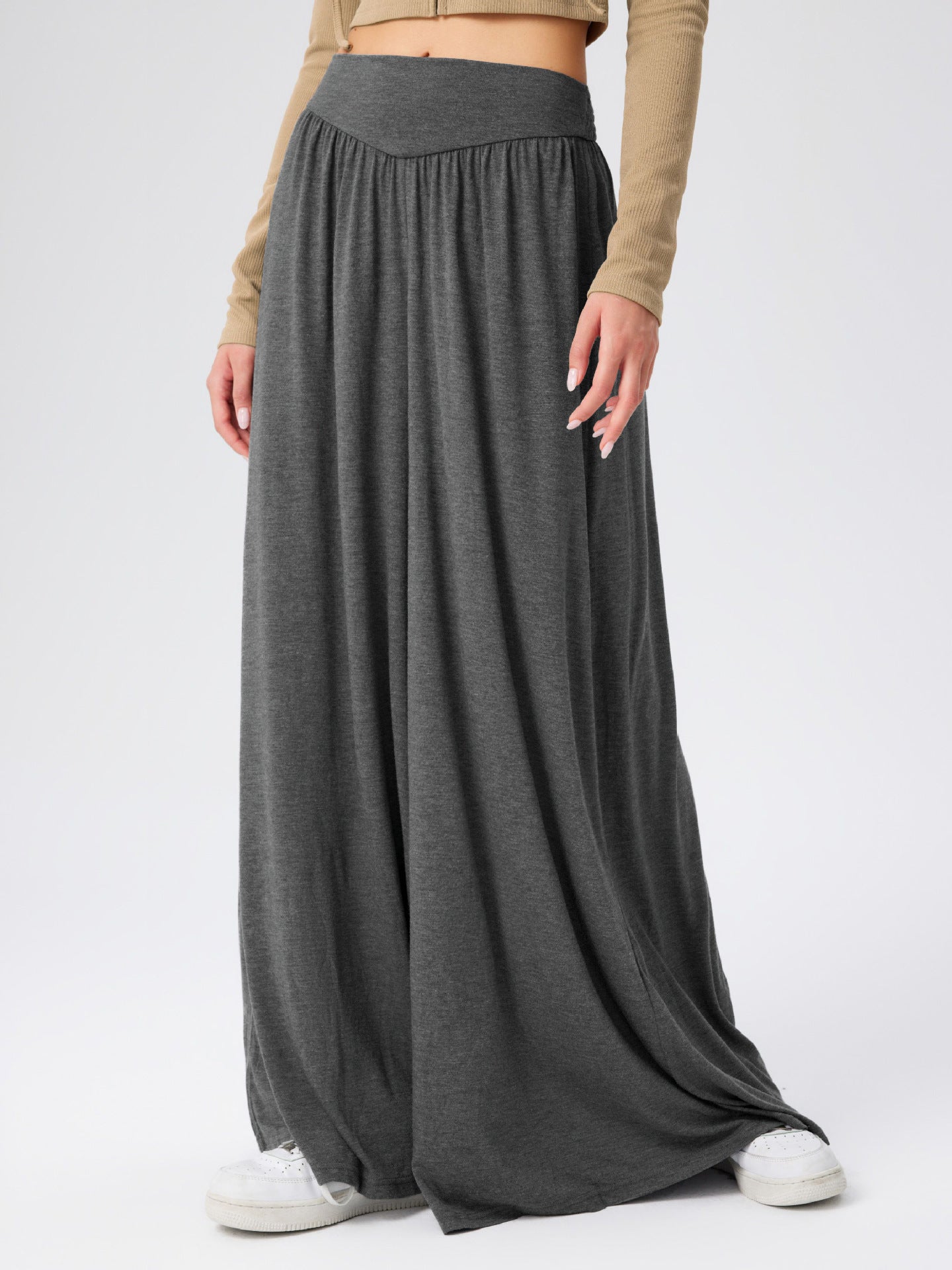 Jupe maxi aérienne pour femmes avec coupe ample et taille élastique Chic und Stil