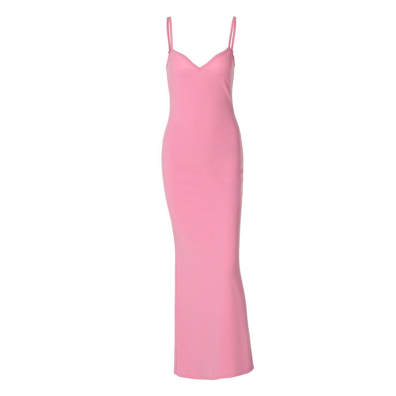 Robe maxi élégante pour femmes avec des bretelles spaghetti et une coupe flatteuse pour la silhouette Chic und Stil