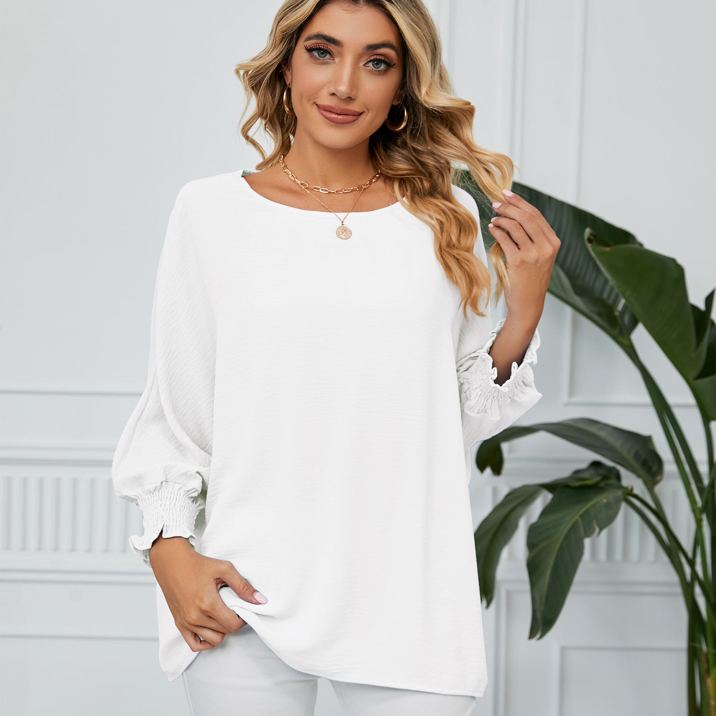 Women's oversized blouse with tapered sleeves Chic und Stil