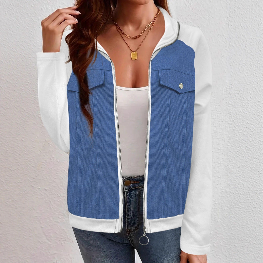 Dames Pull décontracté avec poches latérales et applications à la mode Chic und Stil