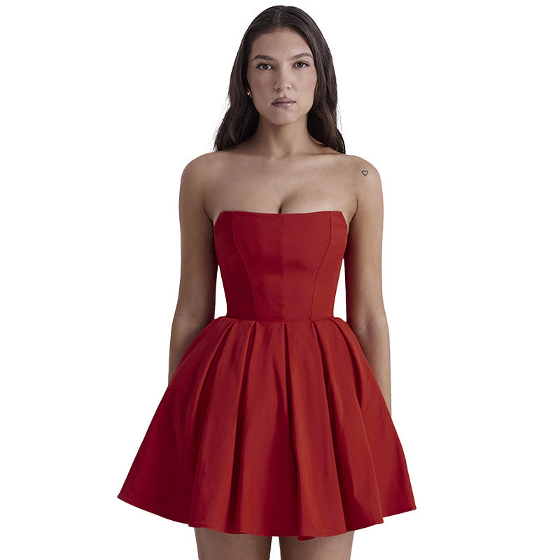 Robe de cocktail évasée sans bretelles Chic und Stil