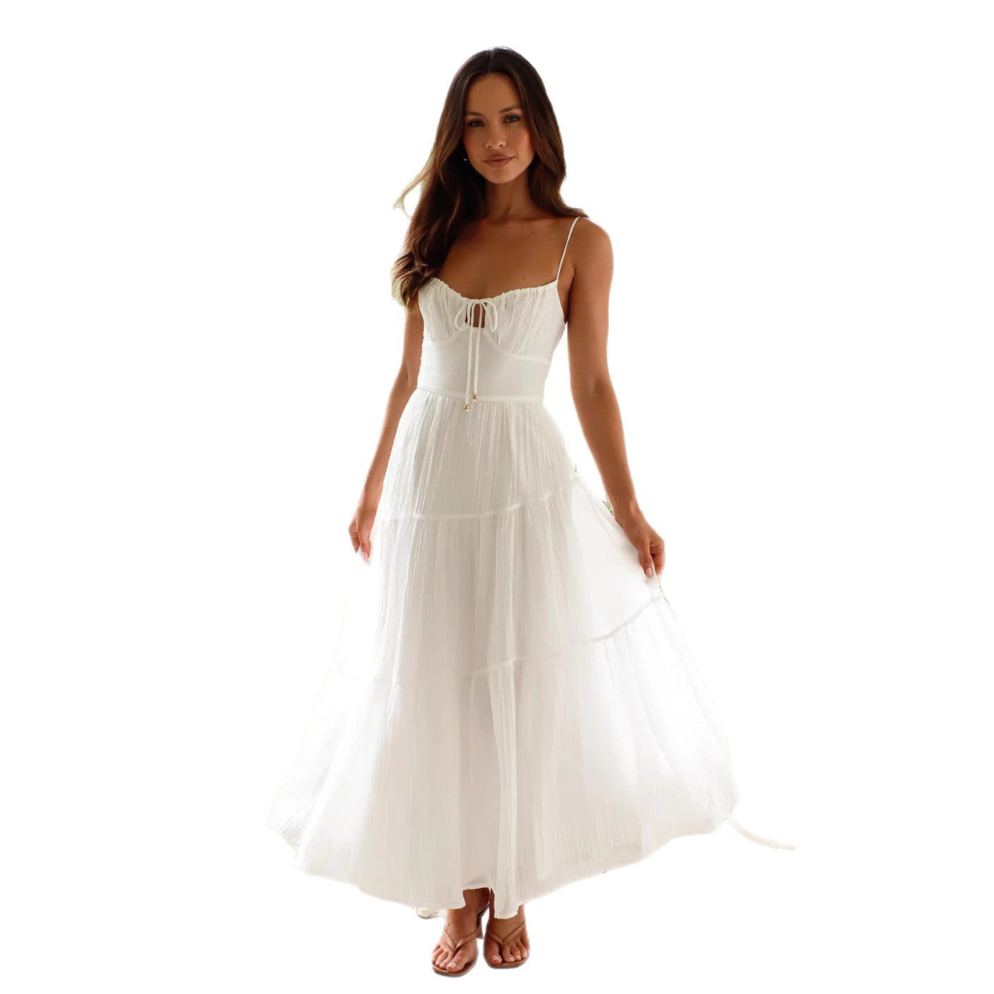 Maxi robe pour femme avec bretelles spaghetti réglables Chic und Stil