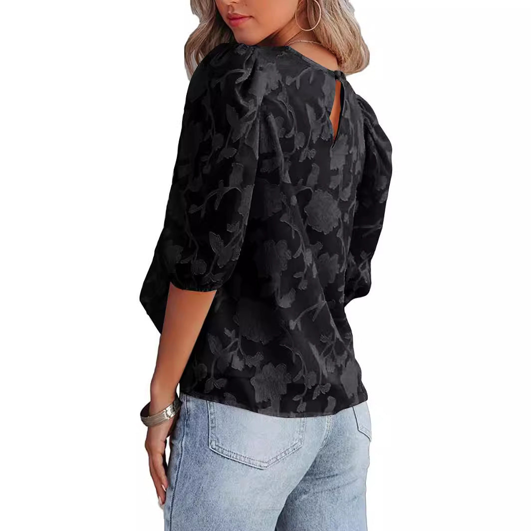 Dames blouson brodé de fleurs Chic und Stil