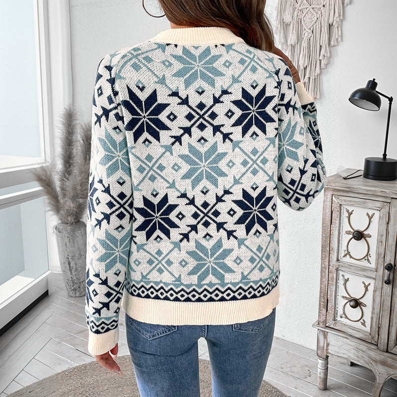 Dames pull en tricot style scandinave Chic und Stil