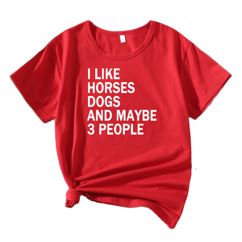 T-shirt décontracté pour femme avec citation Chic und Stil