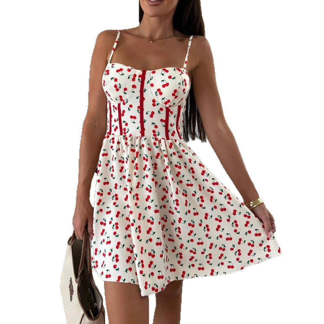 Robe Mini A-Ligne Imprimé Floral Chic und Stil