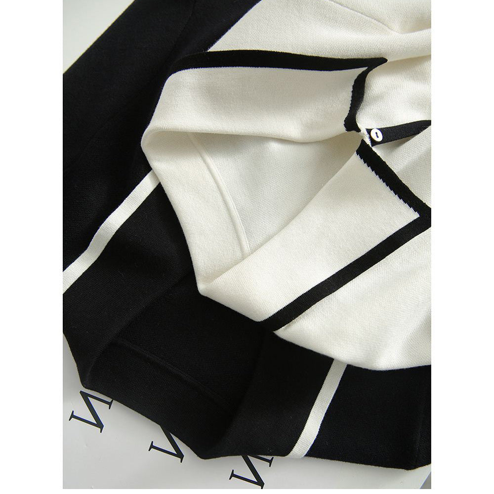 Blouse polo à manches courtes pour femmes avec bord contrasté Chic und Stil