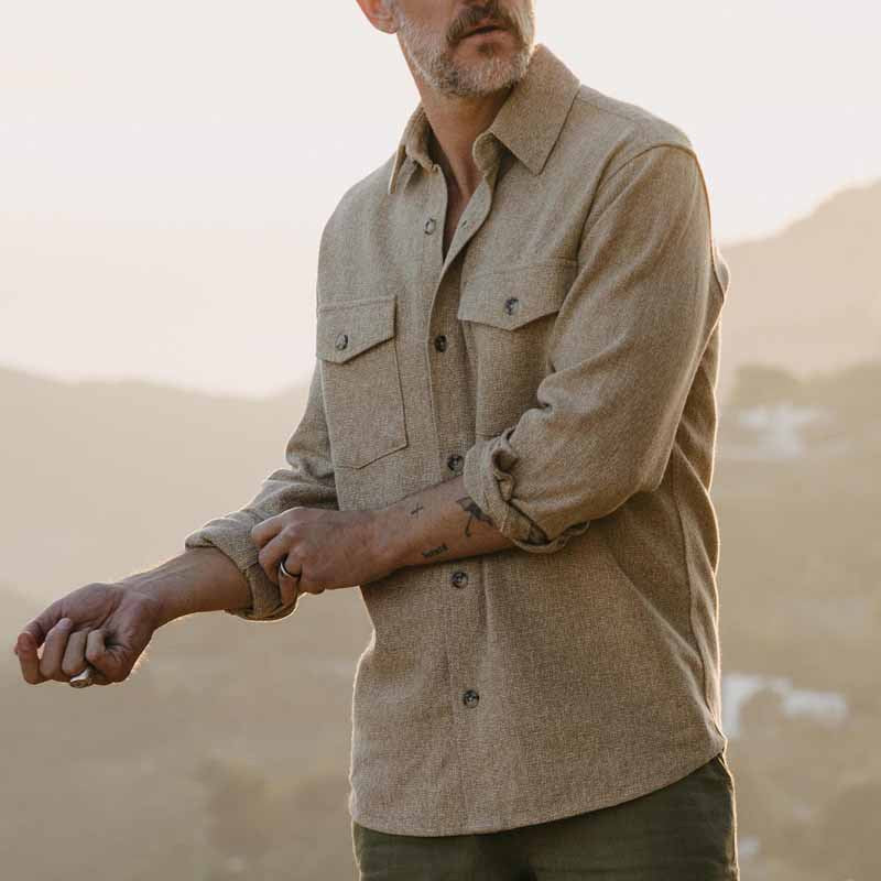 Chemise en flanelle polyvalente pour hommes avec poches plaquées Chic und Stil