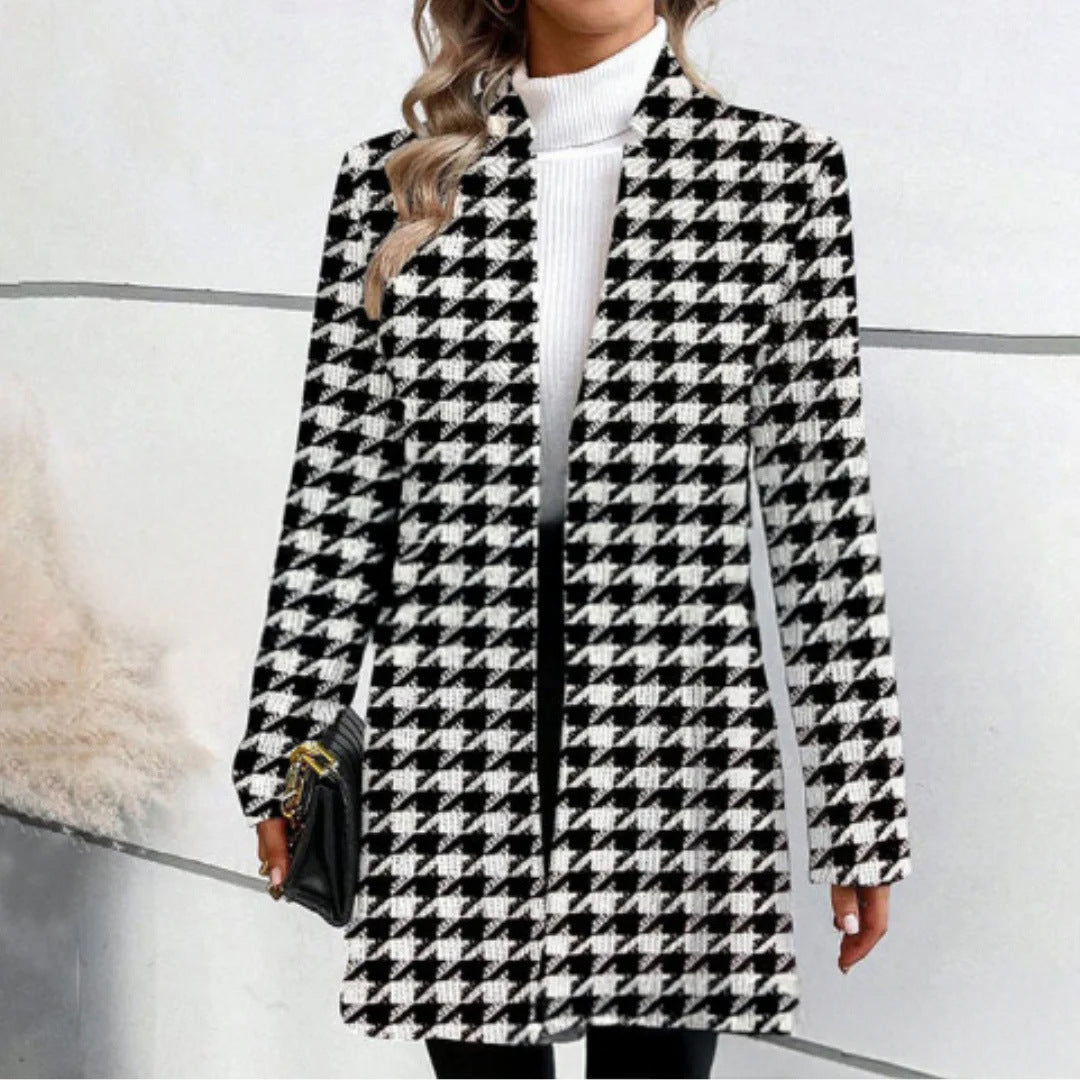 Manteau à carreaux élégant pour femmes Chic und Stil