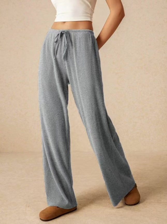 Pantalon de détente ample pour femme avec ceinture élastique et cordon de serrage Chic und Stil