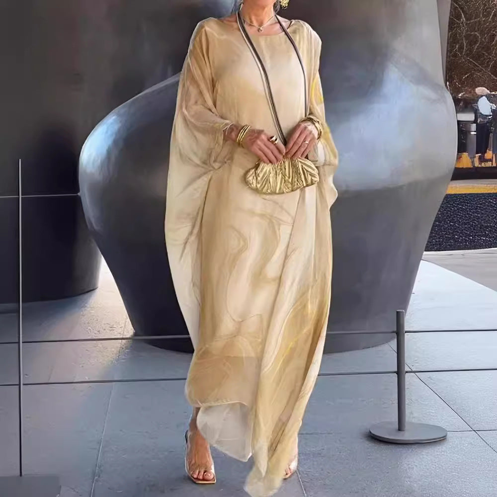 Robe kaftan fluide pour femmes avec un motif accrocheur Chic und Stil