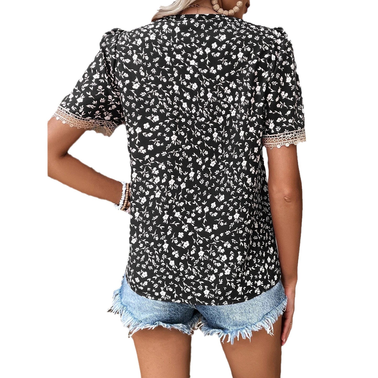 Dames blouson brodé de fleurs Chic und Stil