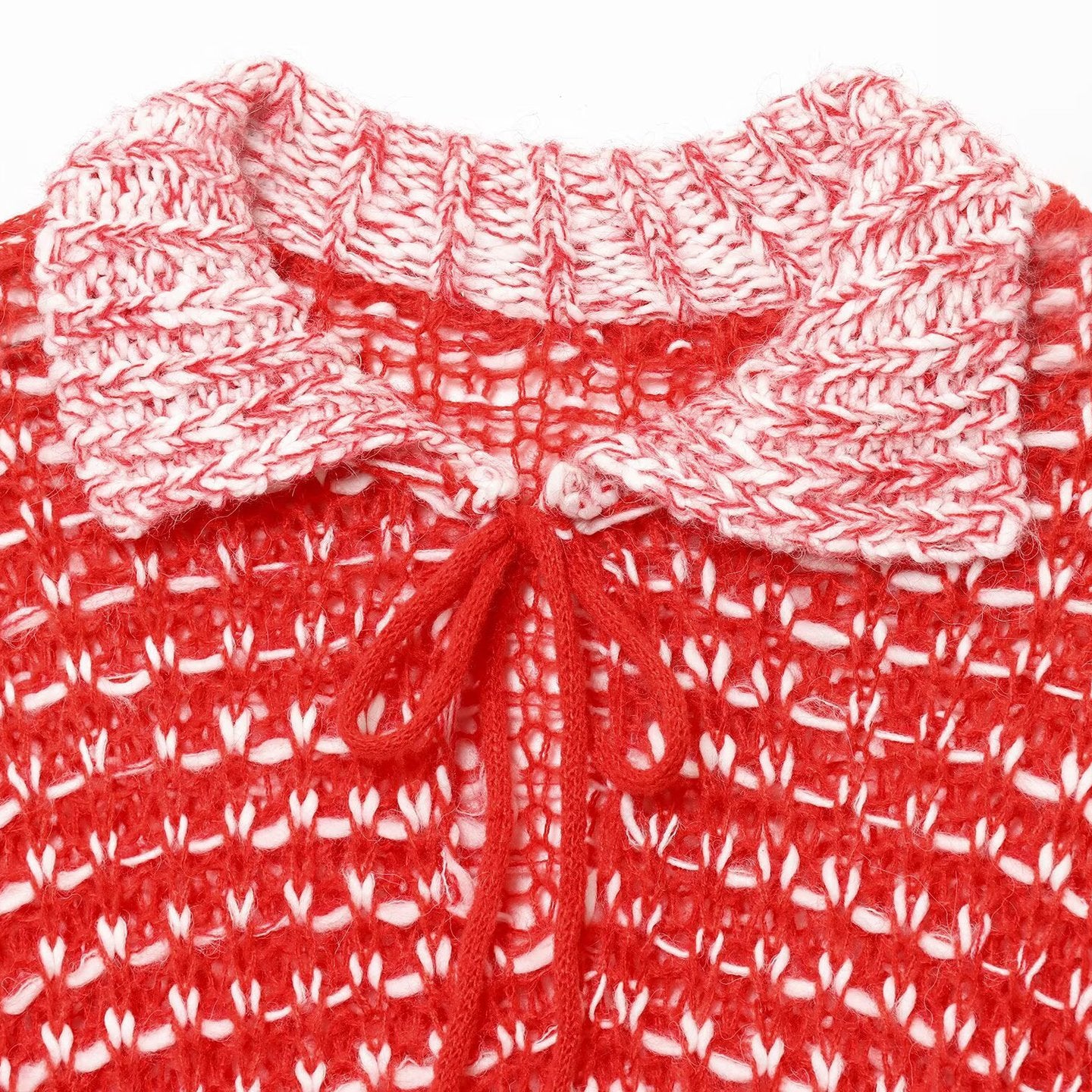 Pull en tricot décontracté pour femmes avec col à la mode et liens de fixation Chic und Stil