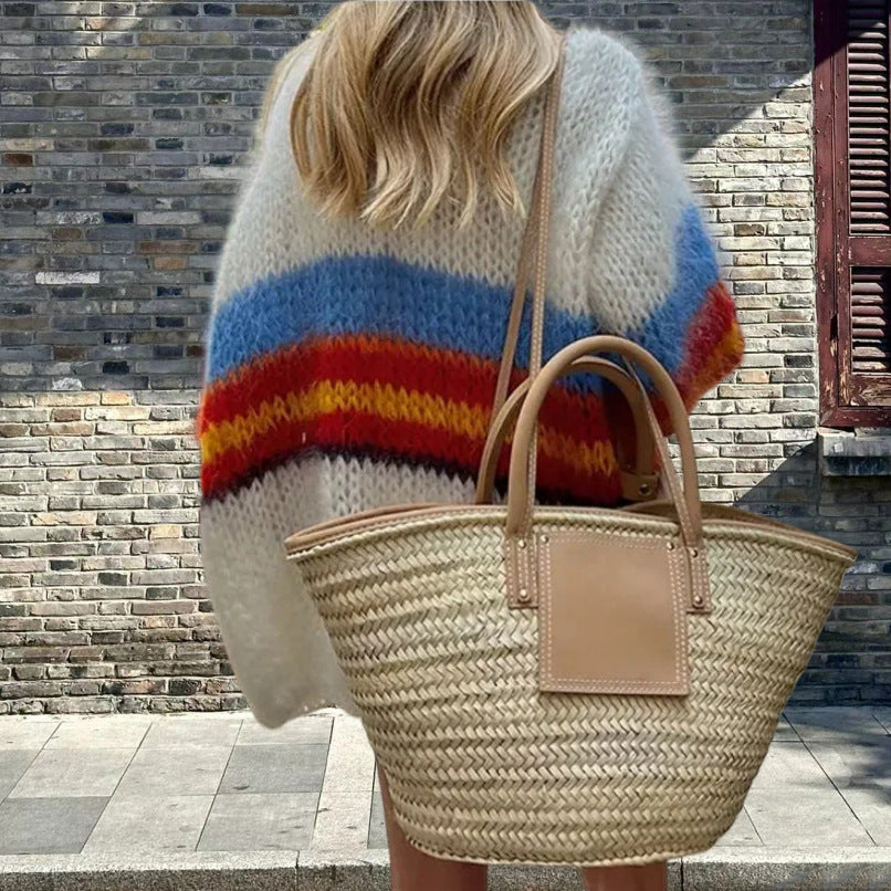 Shorts pour femmes à la mode avec taille élastique et motif rayé Chic und Stil
