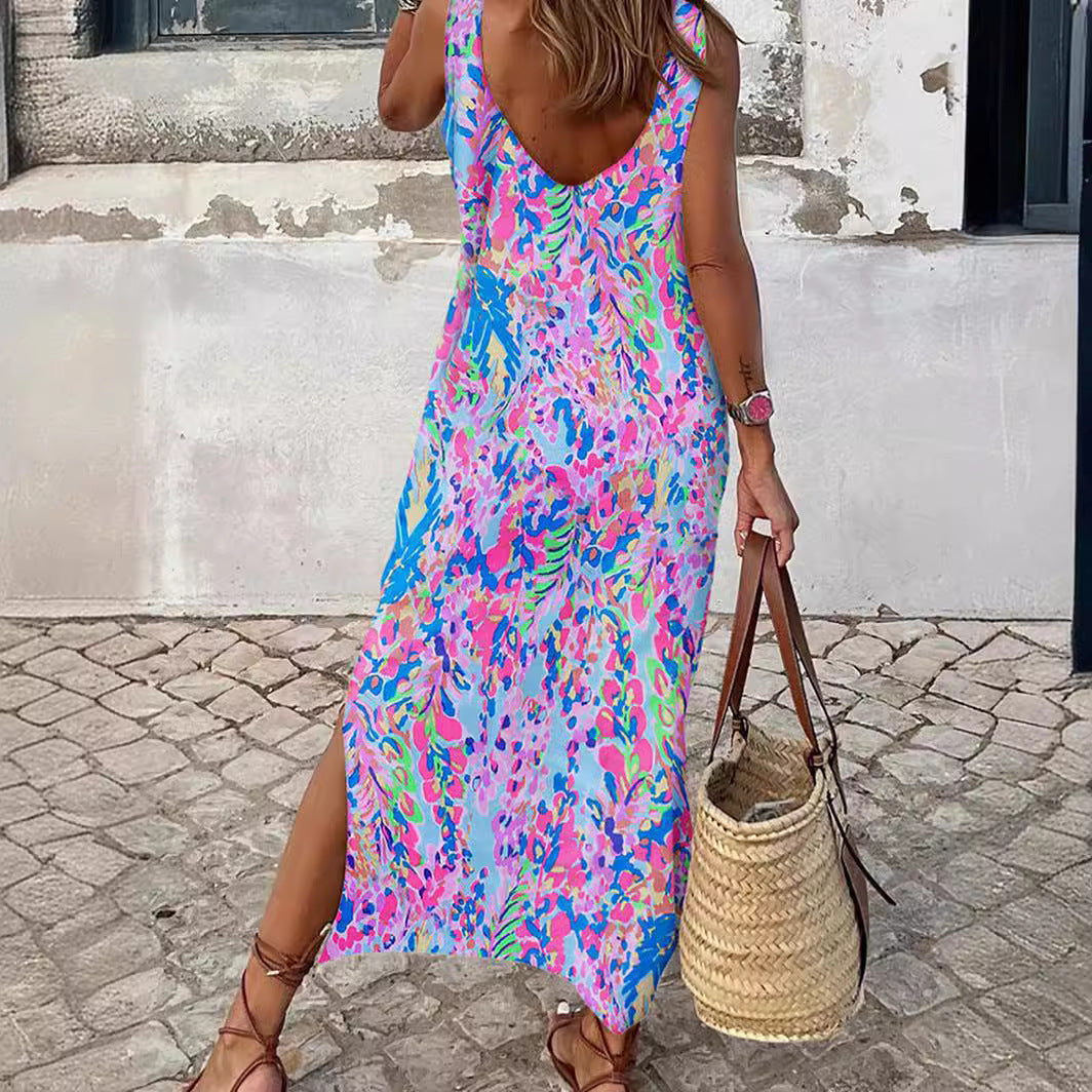 Robe maxi pour dames avec motif floral et coupe décontractée Chic und Stil