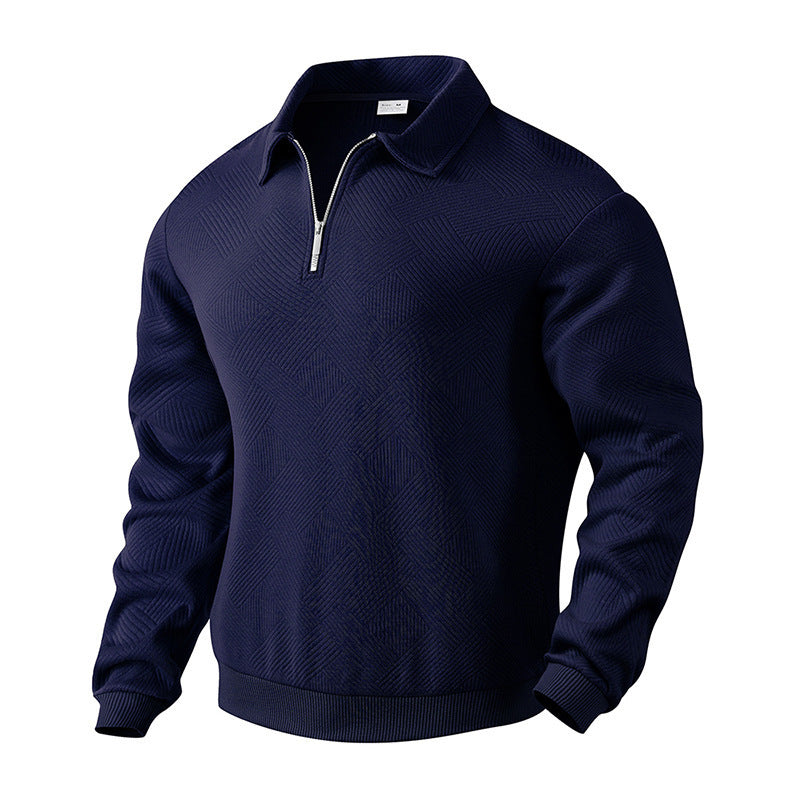 Pullover en maille fine pour hommes avec col montant Chic und Stil