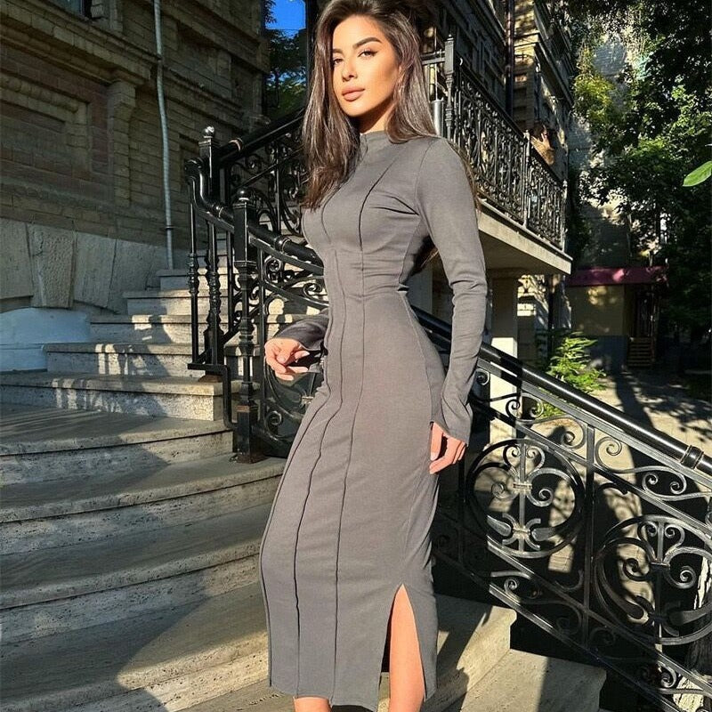 Robe midi féminine ajustée Chic und Stil