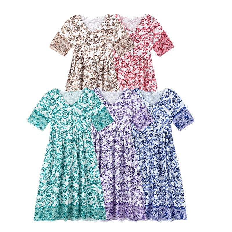 Robe midi chic et stylée à motifs floraux pour femmes