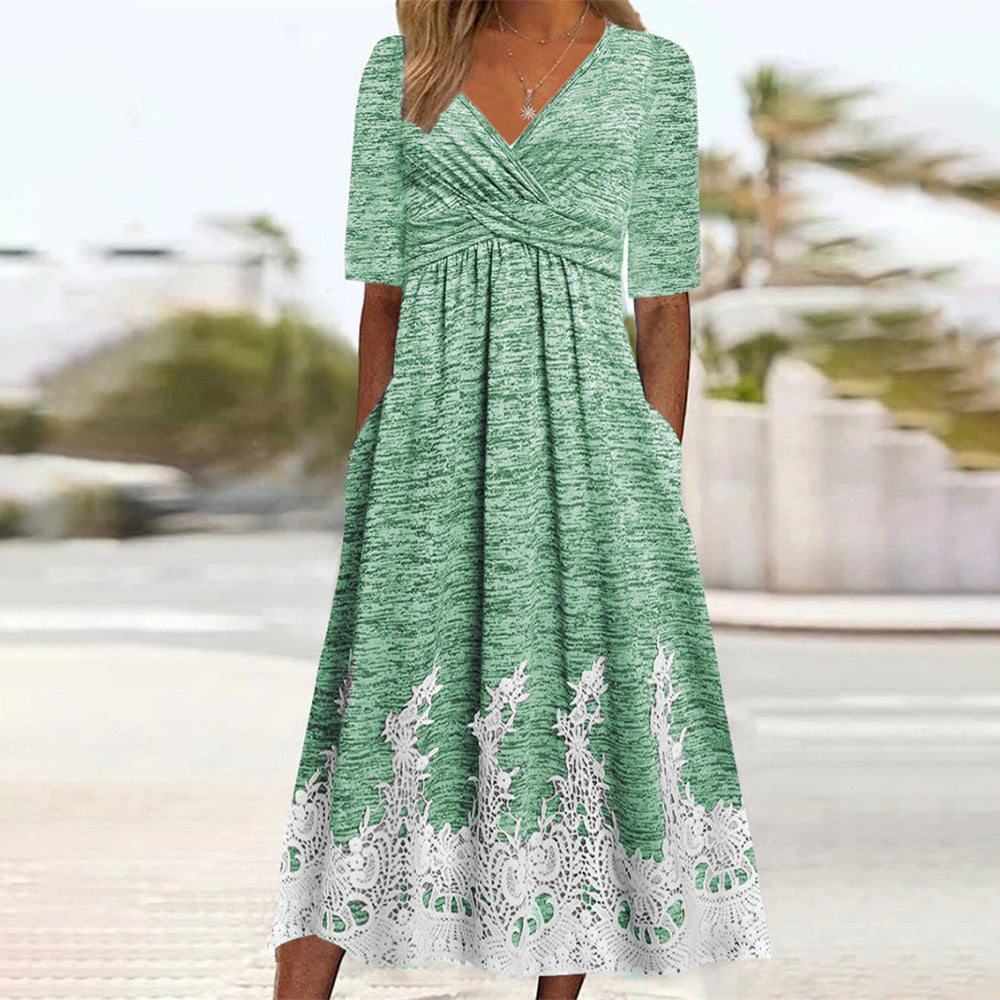 Robe midi en dentelle pour femmes Chic und Stil