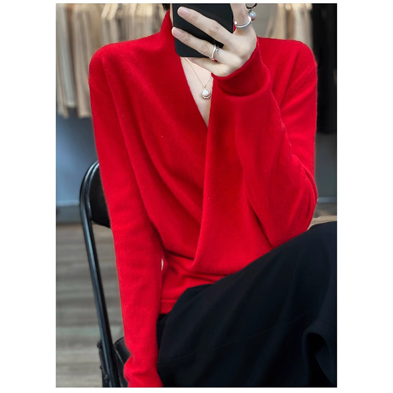 Pull enveloppant élégant pour femmes Chic und Stil