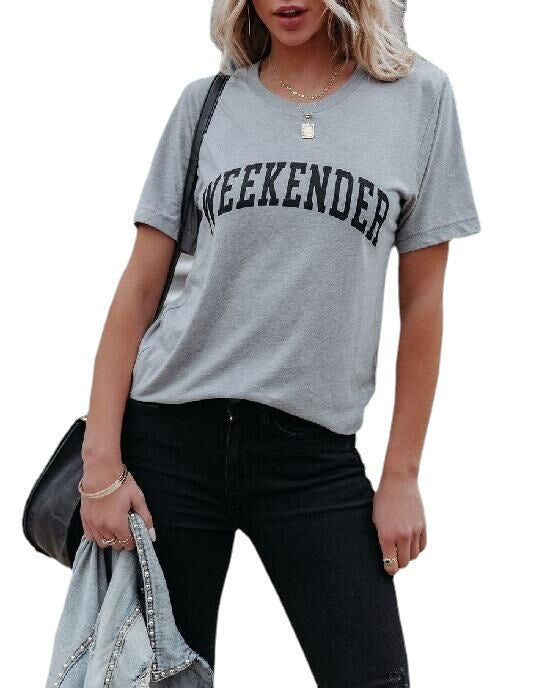 T-shirt graphique décontracté pour femmes Chic und Stil