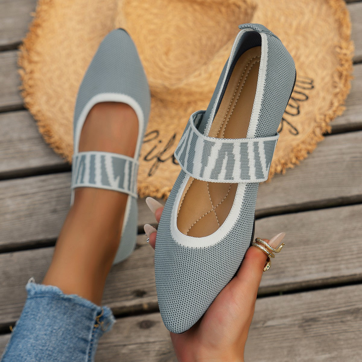 Chaussons en mesh pour femmes Chic und Stil