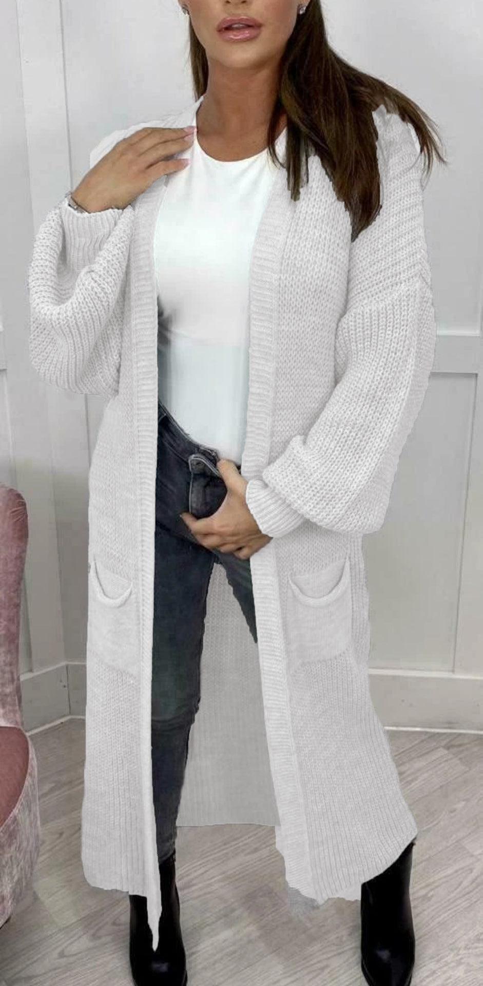 Pull-over pour dames en gros tricot avec coupe décontractée et manches longues Chic und Still