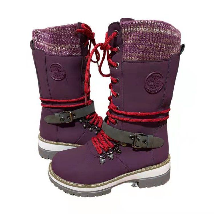 Bottes d'hiver robustes pour dames avec un design montant et des accents à la mode Chic und Stil
