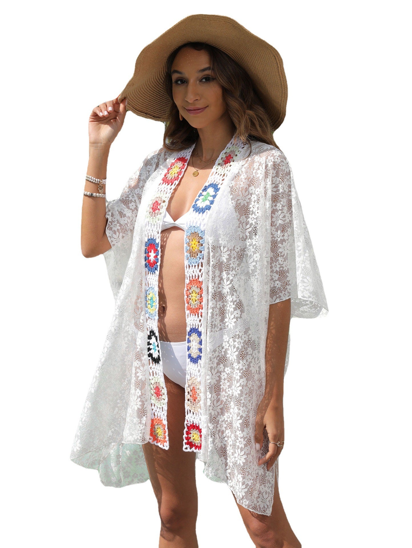 Women's Light Chic and Stylish Crochet Beach Kimono