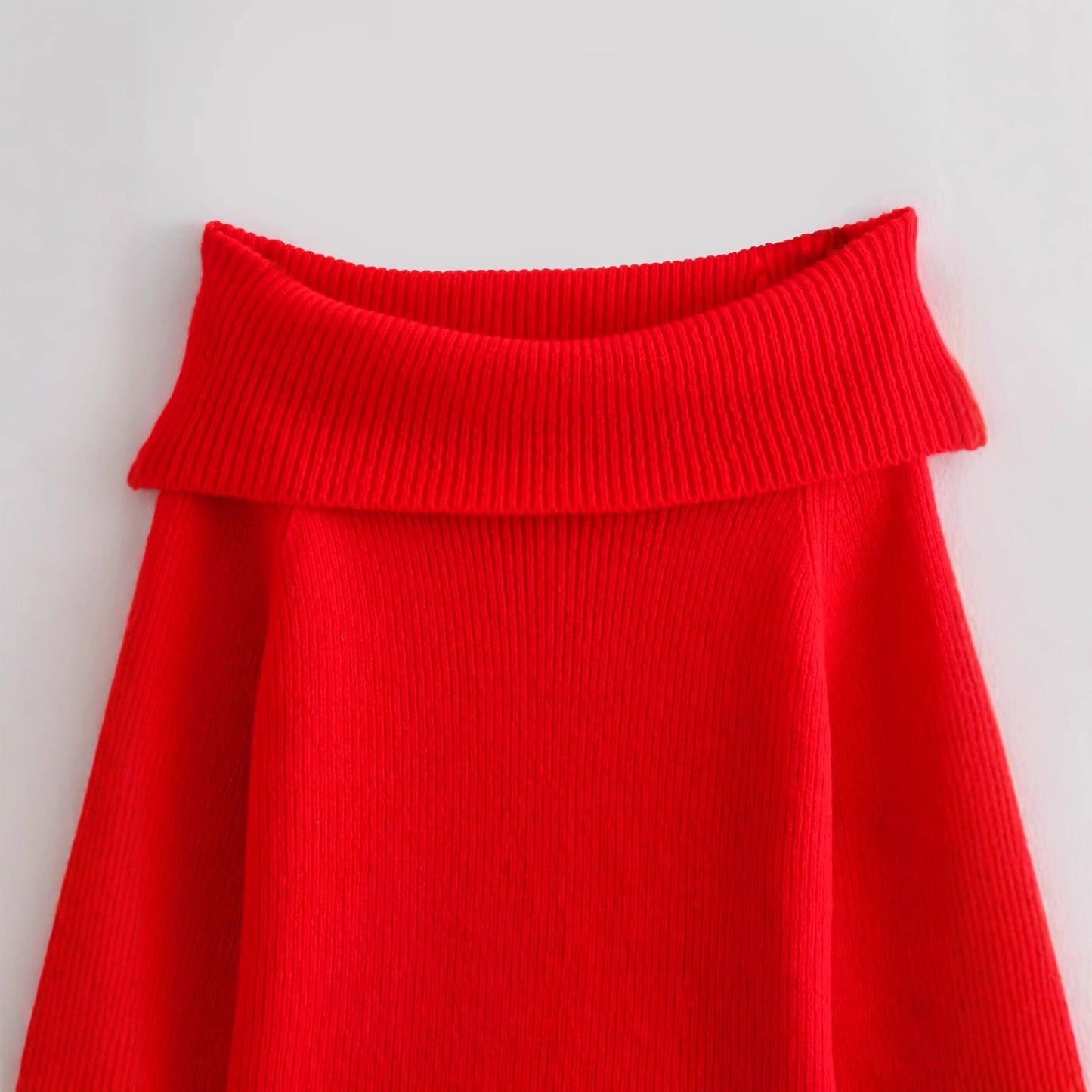 Pull en tricot élégant pour femmes à col montant large Chic und Stil