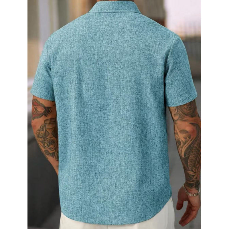 Chemise à manches courtes pour hommes en tissu texturé Chic und Stil