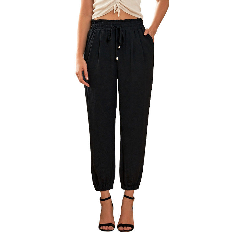 Pantalon de jogging léger pour dames avec taille élastique et poches pratiques Chic und Stil