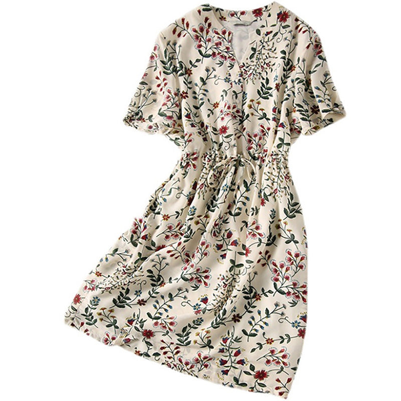 Robe portefeuille imprimée florale pour femme Chic und Stil