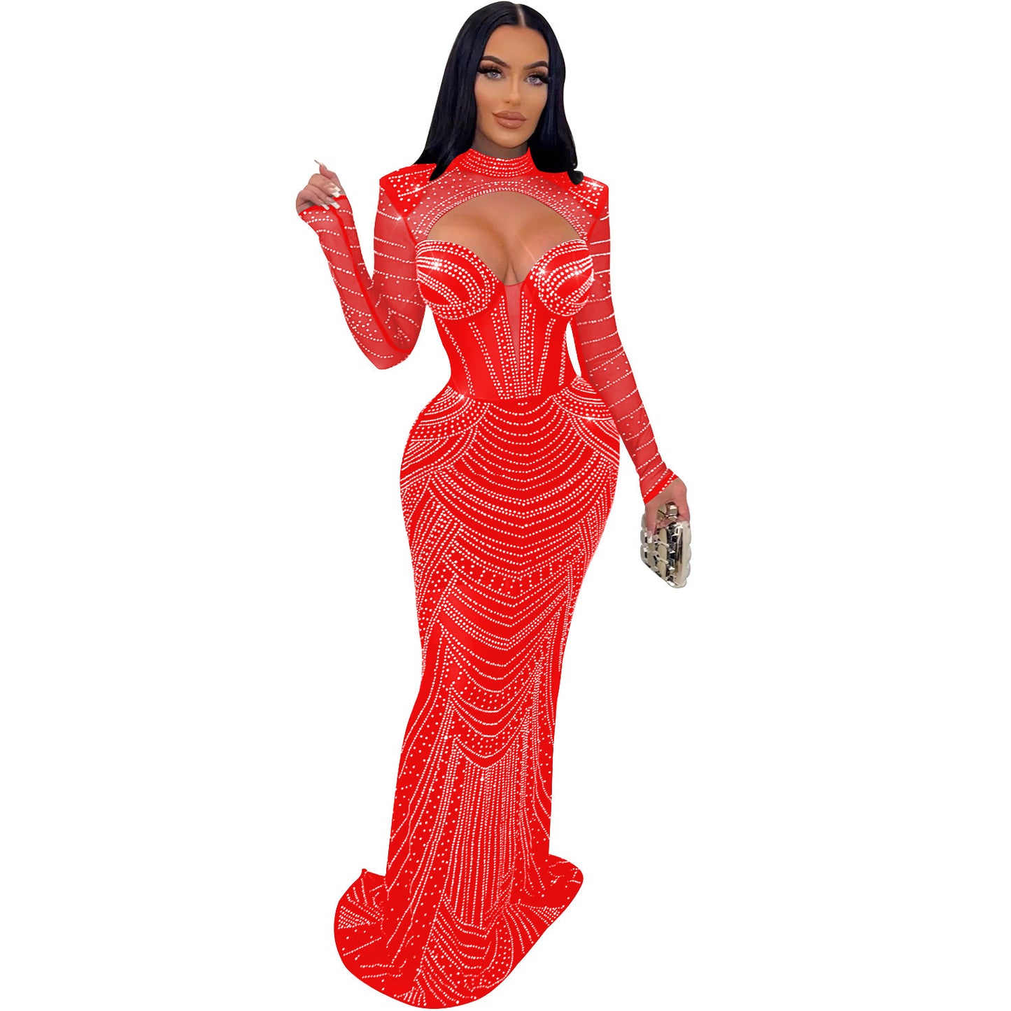 Robe de soirée élégante pour femmes avec embellissements Chic und Stil