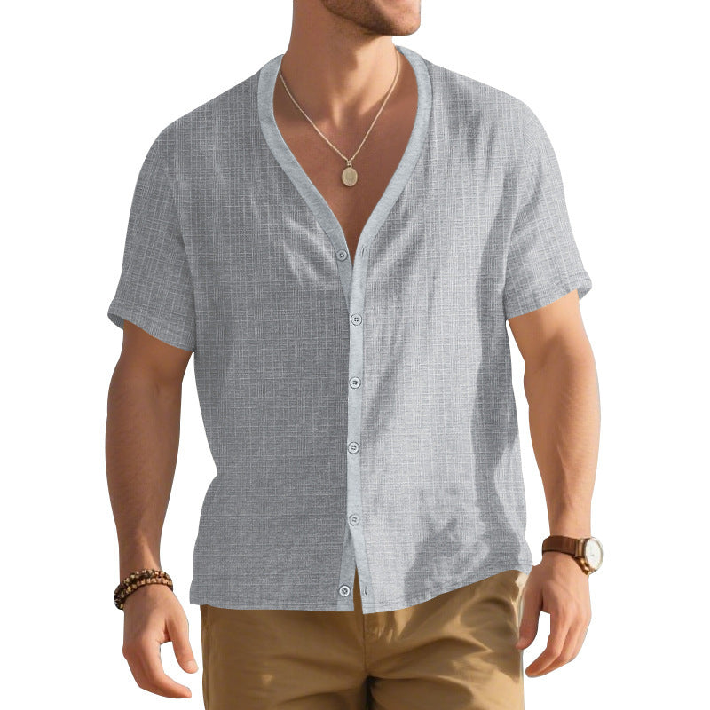 Chemise décontractée pour hommes à manches courtes avec design texturé Chic und Stil