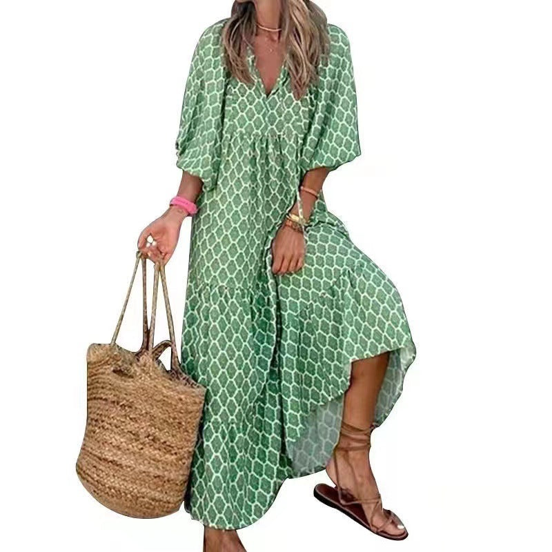 Robe maxi à volants bohème Chic und Stil femmes