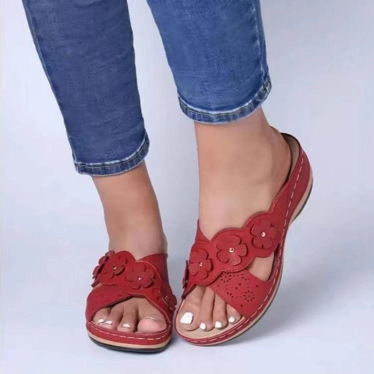 Sandales fleuries confortables pour femmes avec semelle anatomique Chic und Stil