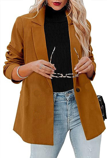 Blazer classique pour femmes au design moderne avec un élégant revers Chic und Stil
