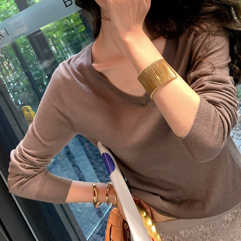 Pull stylé à épaules dénudées Chic und Stil pour femmes