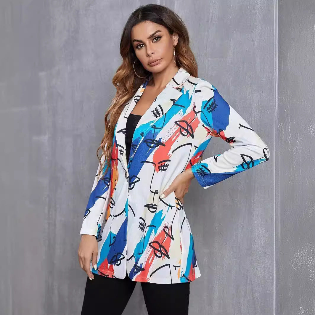 Blazer pour femmes avec imprimé artistique et coupe moderne Chic und Stil