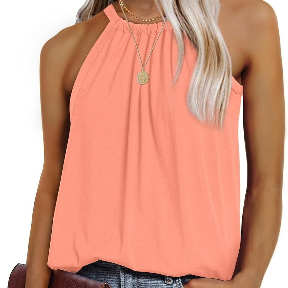 Top dames en chiffon léger à taille haute Chic und Stil