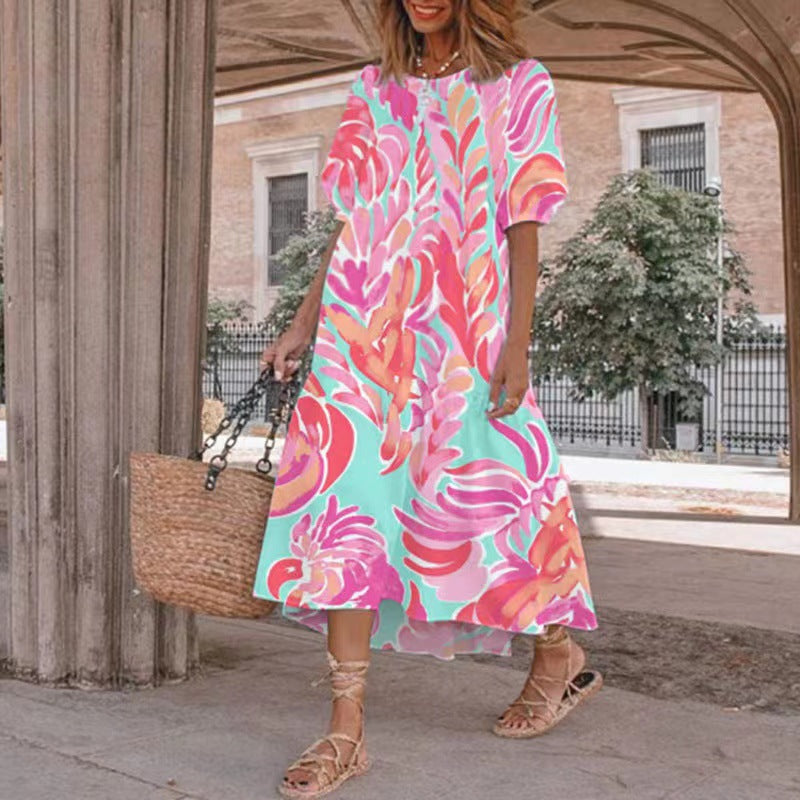 Robe maxi d'été à motifs floraux Chic und Stil pour femmes