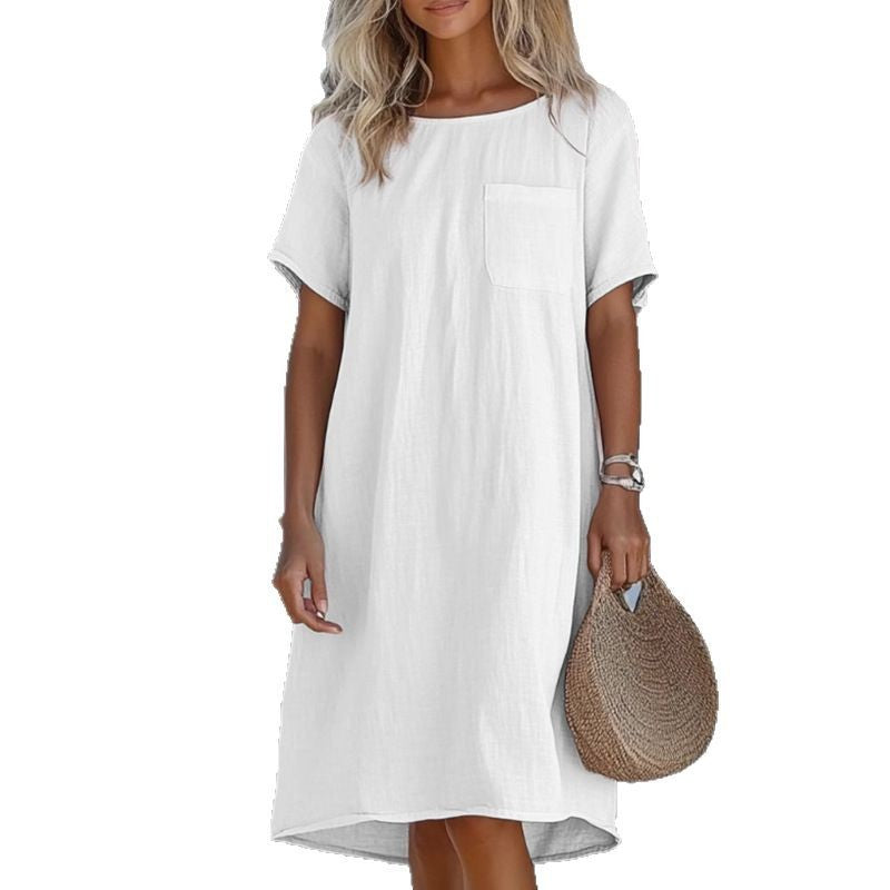 Robe midi décontractée pour femmes avec poches Chic und Stil