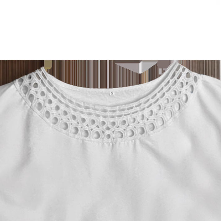 Robe d'été décontractée pour femmes avec col en crochet élégant et coupe intégrale Chic und Stil