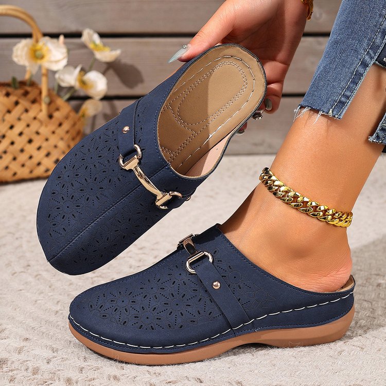 Sabots confortables pour femmes avec application florale Chic und Stil
