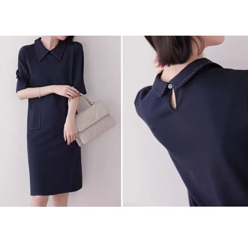 Robe polo à manches courtes pour femmes avec poches Chic und Stil