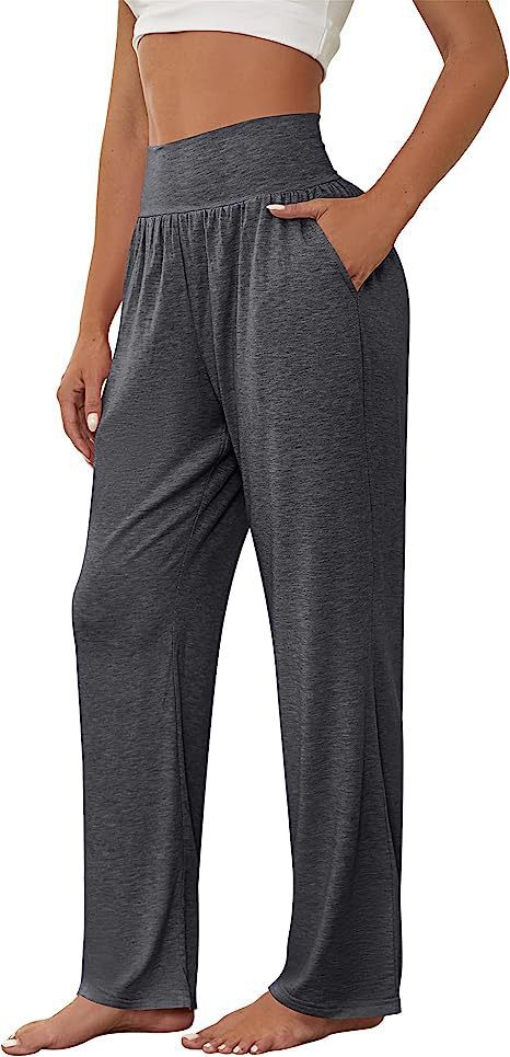 Pantalon de loisirs confortable pour femmes à taille haute avec poches latérales Chic und Stil