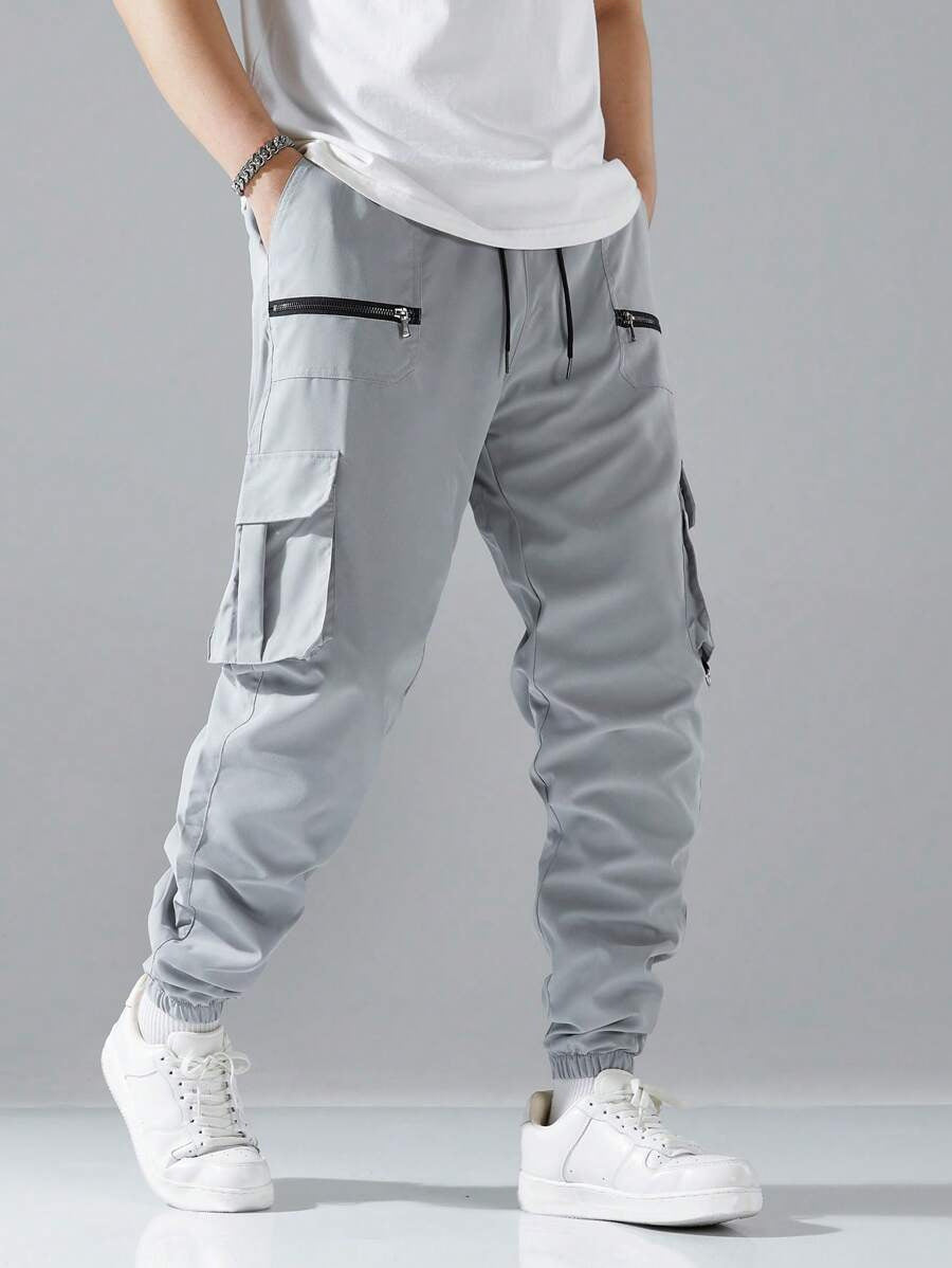Pantalons cargo pour hommes avec poches zippées modernes Chic und Stil
